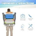 thumbnail image 4 of Gymax Yellow 4PCS Folding Backpack Beach Chair Reclining Camping Chair w/ Storage Bag, 4 of 6