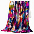 thumbnail image 2 of Joyful Australian Shepherd Graffiti Dog Portrait, Dramatic Pet Portrait Pattern, Warm Flannel Blanket for Living Room and Bedroom, Dog Lovers Just Because Gift, Pet Lover Home Decor, 2 of 9