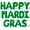 Green, variant on Letter Balloons - HAPPY MARDI GRAS 16" Inch Alphabet Letters Foil Mylar Balloon Mardi Gras Party Banner (Gold)