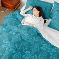 thumbnail image 5 of Feelyou Vintage Western Damask Twin Bedding Sets 7-Piece for Women, Boho Flower Floral Bedding Comforter Set, Hippie Mandala Theme Reversible Sheet Sets, Luxury Bedroom Decor, 5 of 8