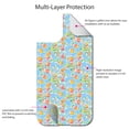 thumbnail image 4 of DistinctInk Custom SKIN / DECAL compatible with OtterBox Defender for iPhone 11 Pro MAX (6.5" Screen) - Preppy Pattern - Orange & Blue Flowers Floral, 4 of 5
