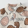 thumbnail image 5 of Kaprioy My First Easter Baby Boy Outfit Boys Eeaster Outfit Summer Short Sleeve Gentleman's Suit Easter Egg Cartoon Rabbit Print Lapel Shirt Top Shorts Child Kids Gentleman Outfits, 5 of 6