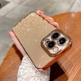 thumbnail image 5 of Compatible for iPhone 14 Pro Max Luxury Glitter Plating Clear Case, Cute Bling Sparkly Shiny Case for Women Girls Soft TPU Shockproof Camera Protective Back Cover Electroplated Case - Gold, 5 of 11