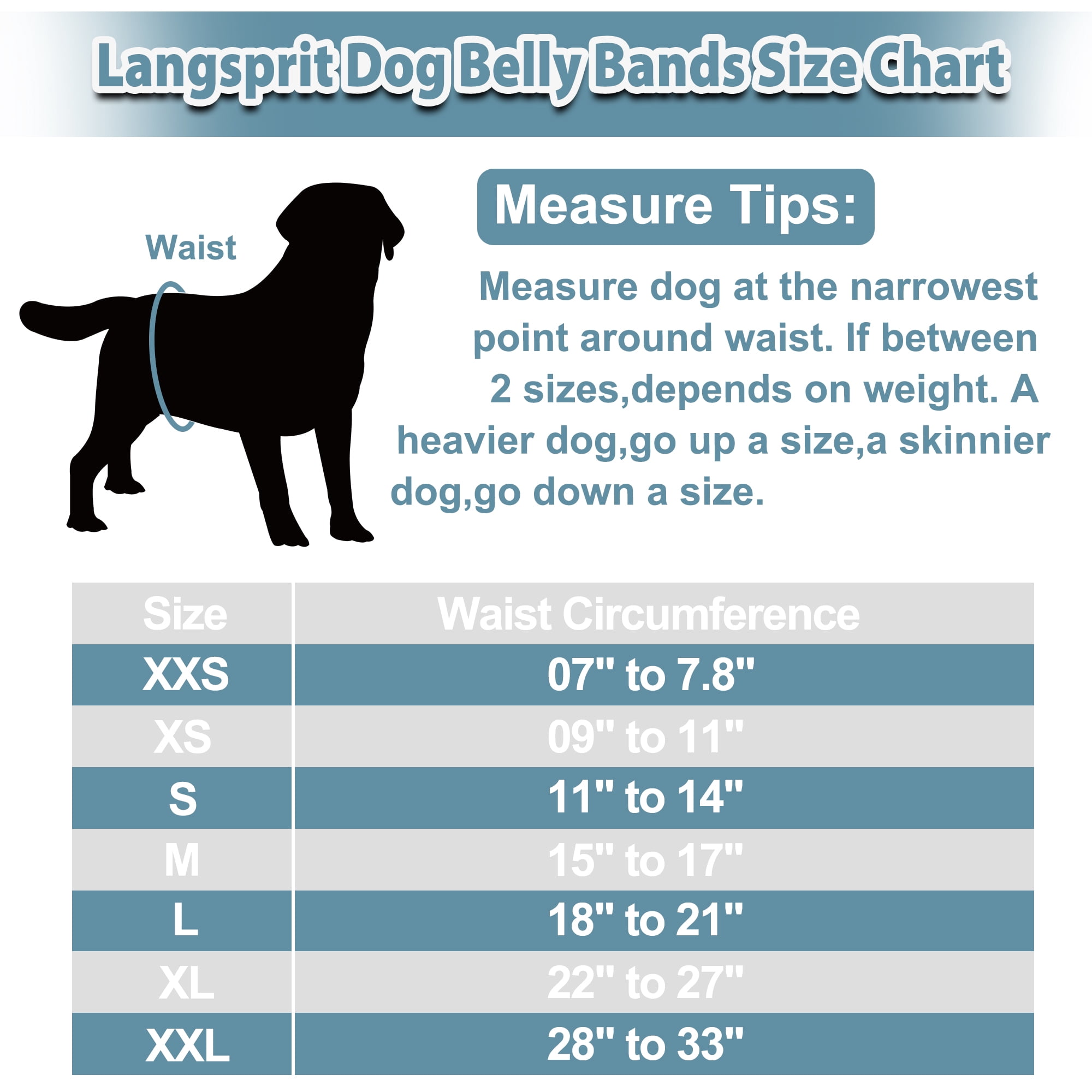 Langsprit Washable Belly Bands for Male Dogs(Medium(5pack) )- High Absorbing Dog Wraps Male Washable, Reusable Male Dog Diapers,Fox Orange