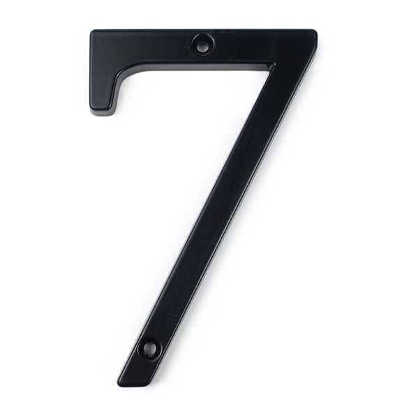 HASWARE 4 inch (10 cm) Metal House Number Apartment Door Numbers Mailbox Address Sign with 2 Screws, Zinc Alloy (#7, Black)