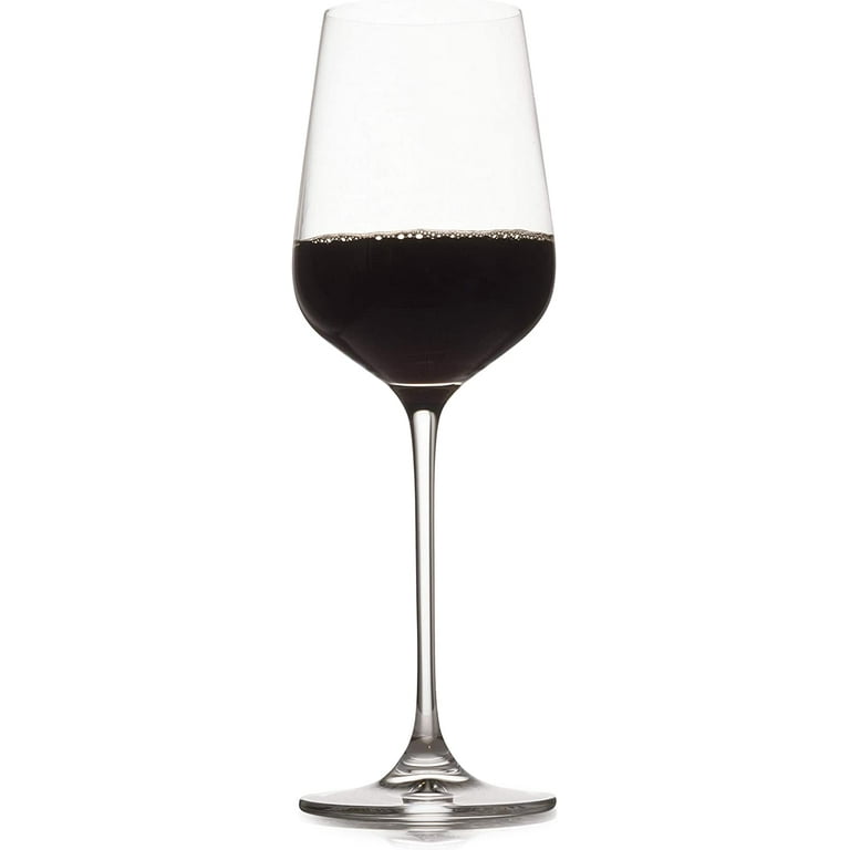 Set of 4 Modern Laser Cut Rim 24 Oz Wine Glasses Made of Crystal With  Seamless Joints (Short Stem) - Stephanie Imports