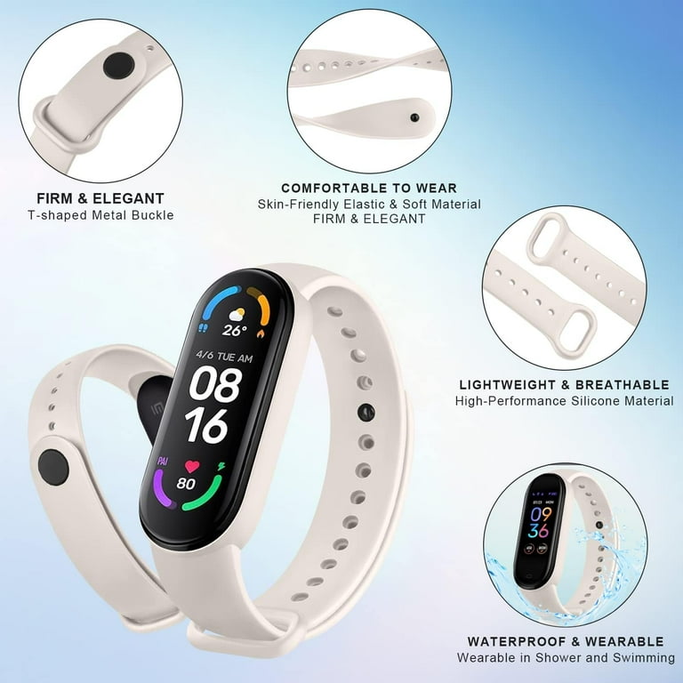 2-Pack Soft Nylon Replacement Straps For Amazfit Band 5 - Sport Loop Watchbands