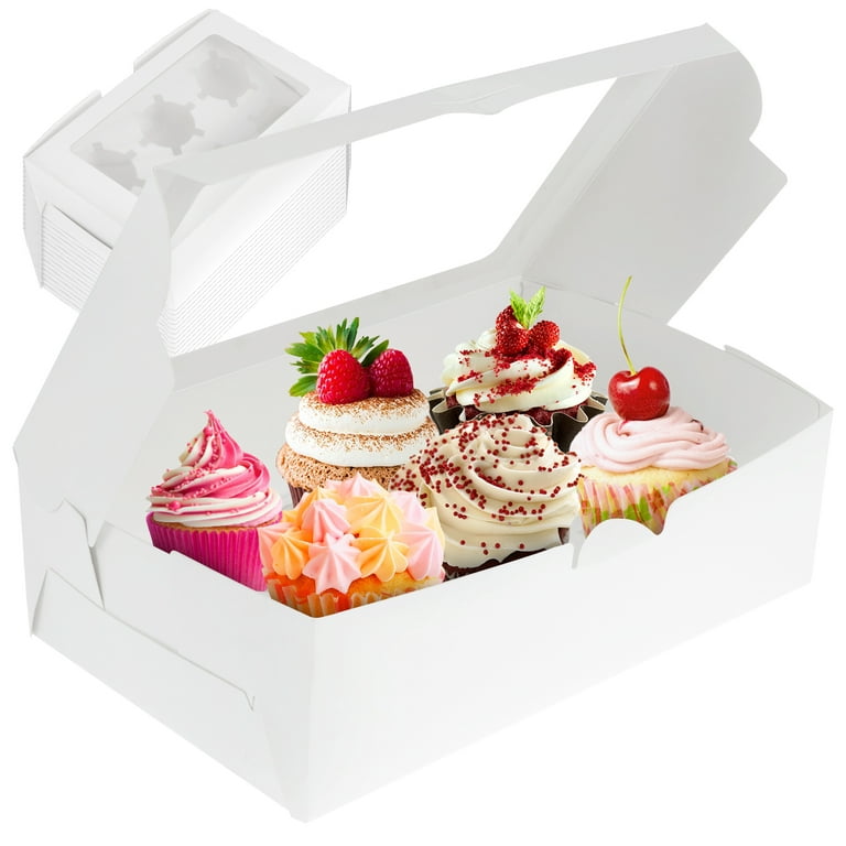 Cake Box Carrier Container Cupcake Storage Gift Clear Plastic Holder Mini  Muffin Wedding Pastry Bakery Treat Containers