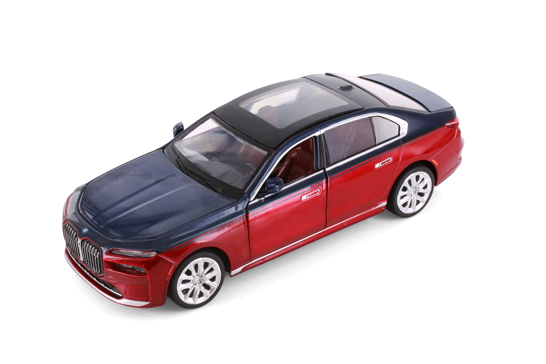 BMW i7 (G70) Limousine, Red/Blue - Showcasts 68288D - 1/24 Scale Diecast Model Car