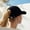 A, variant on Ponytail Bucket Hat Hollow-Out Sun Visor Cap Breathable Mesh Open-Top Baseball Hat – Adjustable Fit 52-61cm Solid Color Sunshade, UV Protection for Outdoor Running, Hiking, Camping