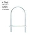thumbnail image 3 of Round U-Bolts 4 Set 76mm Inner Width 150mm Length M6 with Nuts and Plates, 3 of 5
