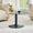 Black, variant on Hi loPres 27.5-Inch Round Coffee Table, Clear Tempered Glass Desk and Gold Metal Base in Living Room Apartment