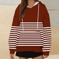 thumbnail image 2 of Plus Size Hoodies for Women Pullover Fashion Loose Fitting Solid Color Long Sleeved Hoodie Sports Top, 2 of 5