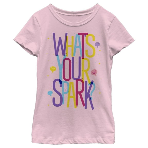 Girl's Soul What's Your Spark  Graphic Tee Light Pink Medium