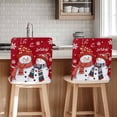 thumbnail image 5 of Christmas Snowman Chair Covers Set of 4 Snowflake Hat Scarf Chair Back Covers Stretch Removable Washable Slipcovers Protector for Dining Room Kitchen Party Decor, 5 of 9