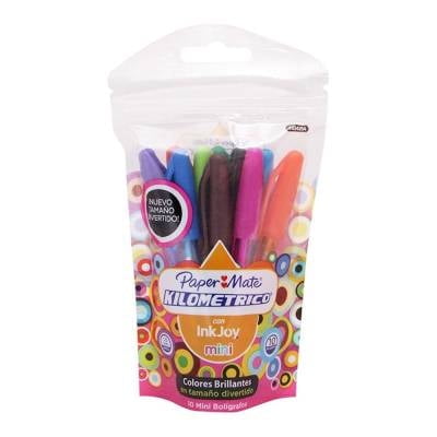 Bolígrafos Paper Mate Kilométrico ink joy mini varios colores 10 pzas