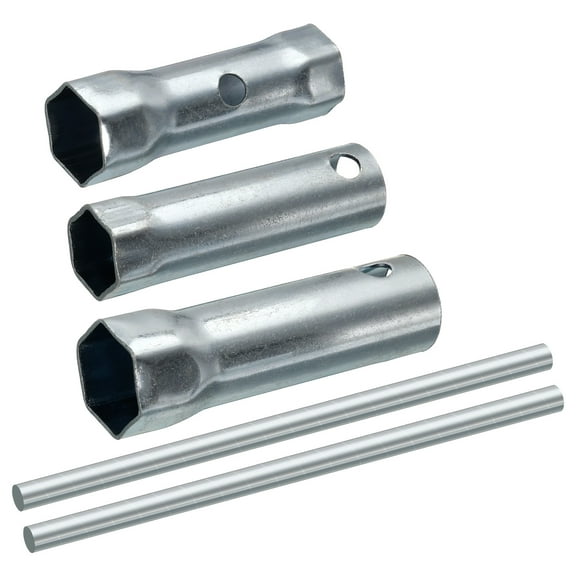 Uxcell 3Pcs Dual-Ended Wrench Socket Spark Plug Spanner Set (16mm, 21mm, 17/19mm)