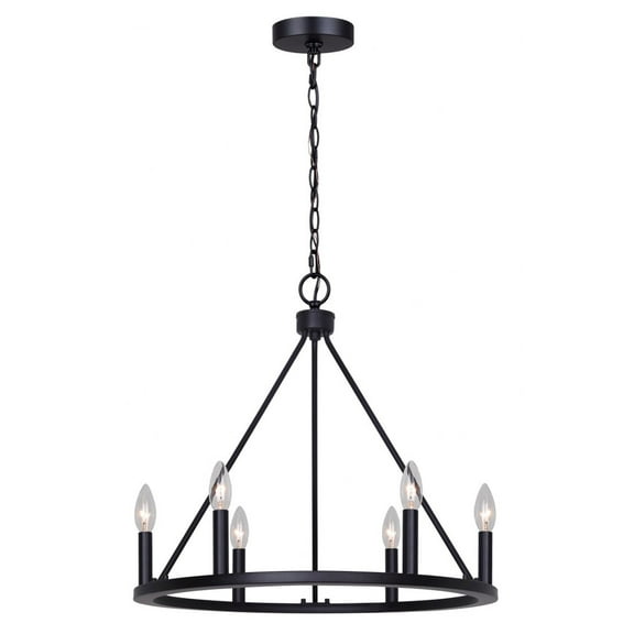 ICH2033B06BK26-Canarm Inc-Mara - 6 Light Chandelier-21.75 Inches Tall and 26 Inches Wide
