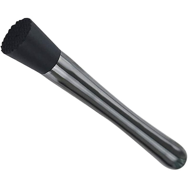 Agitador de cóctel de acero inoxidable Agitador de cóctel Triturador de cubitos de hielo para bar Fiesta Banquete (negro)
