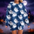 thumbnail image 5 of Duqingm Halloween Shirts for Women 2026 Long Sleeve Funny Graphic T-Shirt Casual Crewneck Tunic Tops Halloween Costumes Adult,S, 5 of 7