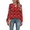 Red Floral, variant on Weardear Womens Long Sleeve Tunic Tops Fall Dressy Casual Trendy Blouses Pleated Shirt