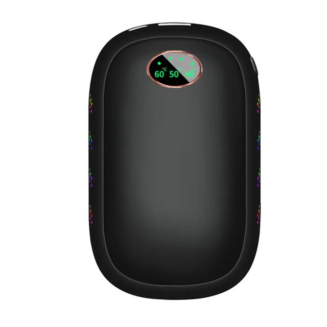 Calentadores de manos recargables, calentador de manos eléctrico de 10000 mAh, calentamiento rápido de doble cara, calentador de manos eléctrico reutilizable 3 en 1 y banco de energía con pa