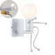 thumbnail image 2 of Elegante decoración de dormitorio, base de hierro forjado con proceso de pintura al horno, lámparas de pared creativas para personas pequeñas, iluminación LED de potencia máxima de 40 W, diseño noble, 2 of 7