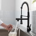 thumbnail image 5 of Pull Down Kitchen Faucet with Sprayer,Commercial Single Handle Brushed Faucet Black, 5 of 7