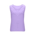 thumbnail image 5 of TKYCMSUAKI Womens Tank Tops Comfy Chiffon Lace Patchwork Sleeveless Shirts Trendy V Neck Solid Color T-Shirts Summer Casual Blouses, 5 of 7