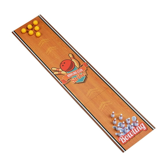 Mini Juego de bolos de mesa Consejo de escritorio de escritorio de juguete Bolera con bolas y alfileres para reuniones de 2-6 jugadores de 2-6 edades