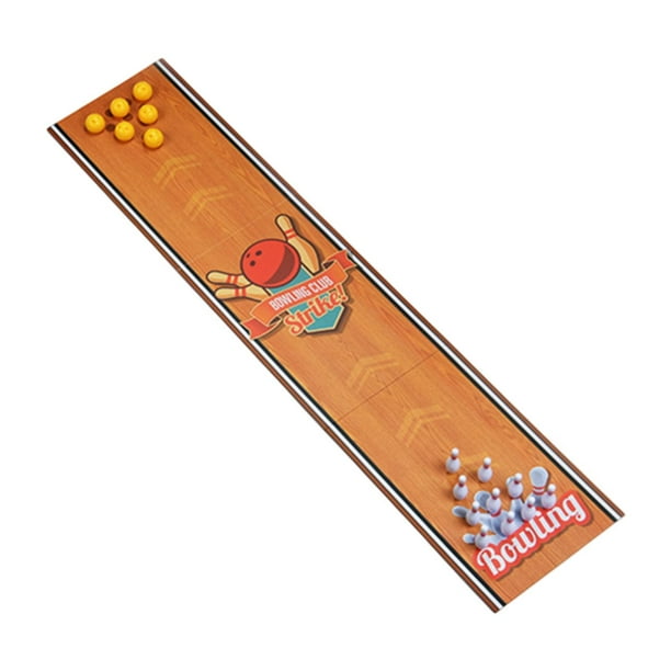 Mini Juego de bolos de mesa Consejo de escritorio de escritorio de juguete Bolera con bolas y alfileres para reuniones de 2-6 jugadores de 2-6 edades