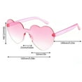 thumbnail image 3 of Ohmyroo Heart Shaped Rimless Sunglasses Transparent Candy Color Frameless Glasses For Outdoor And Daily Fashion Accessory, 3 of 4