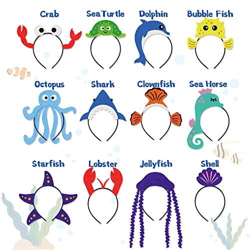 CIYVOLYEEN SEA Animal Party Diadema debajo del mar Favores de fiesta de cumpleaños para niños Disfraz de disfraces CiyvoLyeen Animales Del Océano