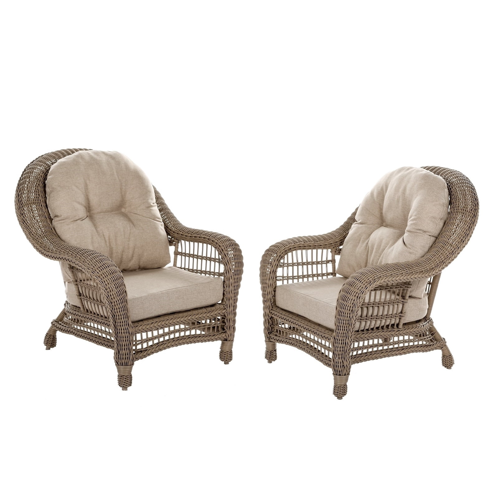 W Unlimited Outdoor Garden Patio 2 Pc Cappuccino Furniture Chair Set Walmart Com Walmart Com