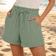 thumbnail image 5 of TAGOLD Women Sweat Shorts for Womens Solid Color High Drawstring Casual Shorts Functional Side Pockets Loose Summer Loungewear Bottoms, 5 of 5
