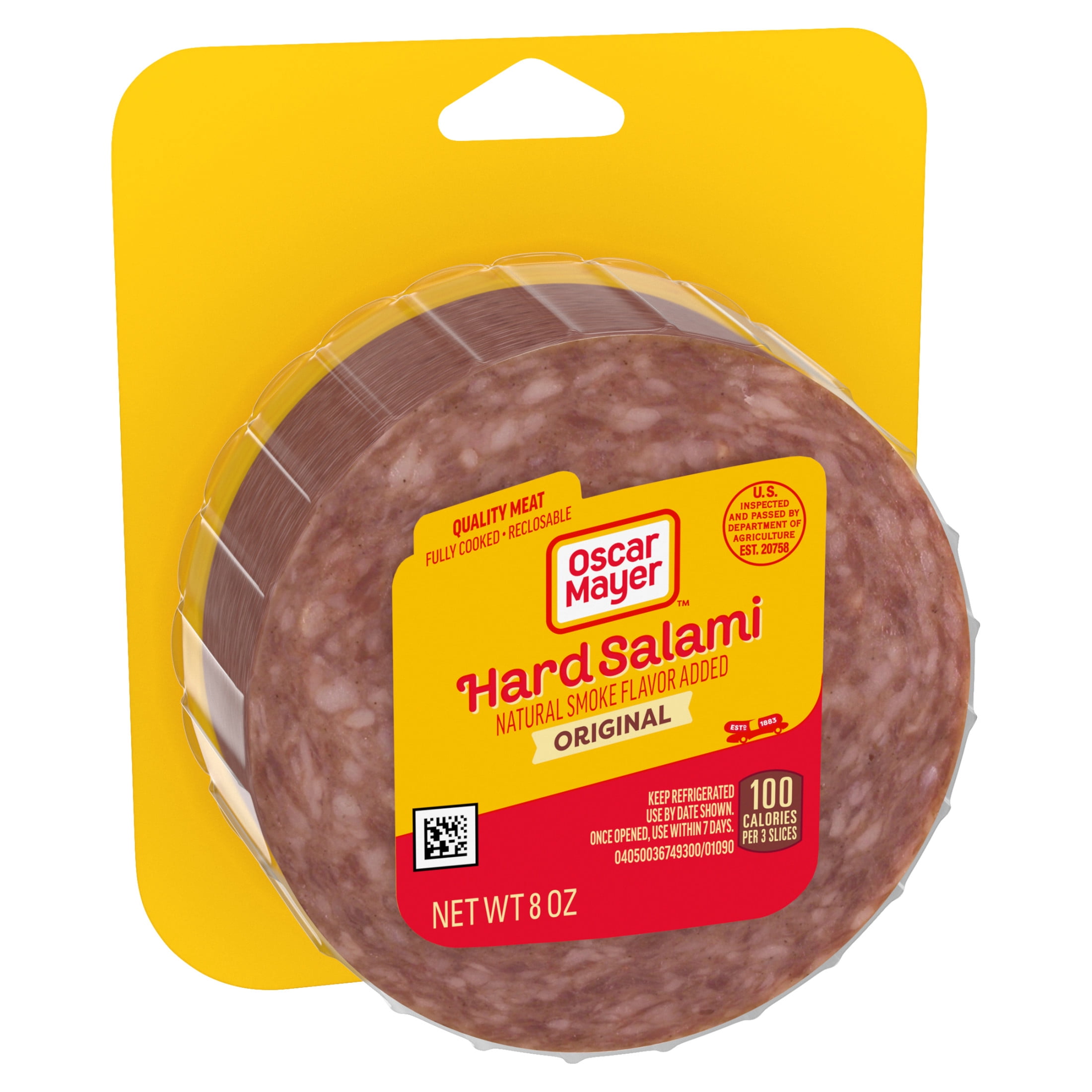 Oscar Mayer Hard Salami Sliced Lunch Meat, for Sandwiches and Easy Lunches, Quality Meat, No Fillers, 8 oz