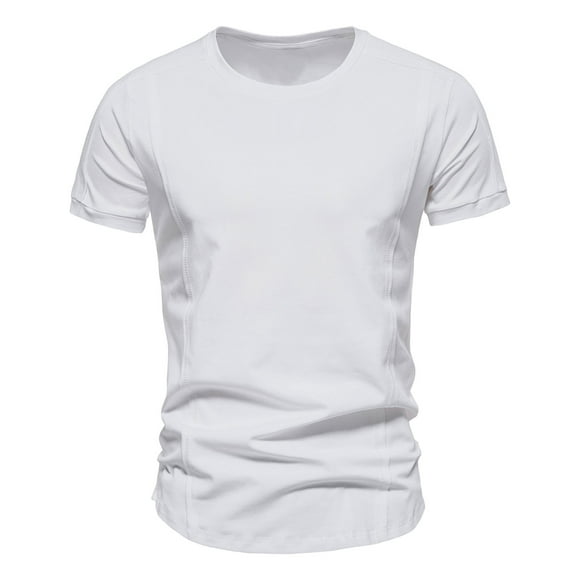 T Shirts T Shirts T-shirt Basique Décontracté à Manches Courtes Classique Blanc XXL