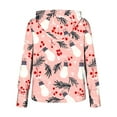 thumbnail image 5 of Womens Tops Christmas Hooded Sweatshirt Printed Long Sleeved Casual Pullover Sweatshirt,Tops for Women Pink M, 5 of 6