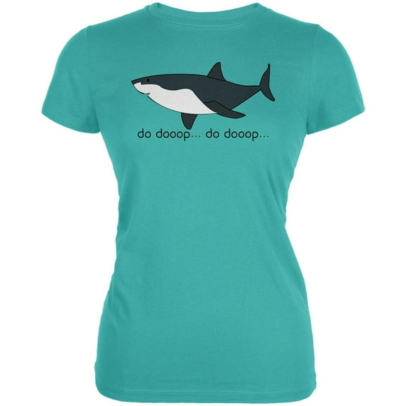 Great White Shark Suspense Cute Juniors Soft T Shirt Teal 2XL