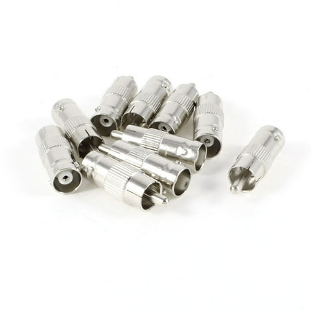 Bnc Female Bulkhead Jack Unique Bargains 10pcs CCTV Camera BNC Female to RCA Male Jack RF Coaxial Connector Adapter ()
