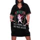 thumbnail image 1 of Divertida tía unicornio tíacornio como una tía normal solo que más impresionante vestido de bolsillo suelto ropa vestidos vestido de noche de mujer, 1 of 7