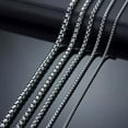 thumbnail image 3 of Stainless Steel Chain Necklace 16-36" Smooth Box Rope Silver 2/3/4/5/6/7Mm N69, 3 of 7