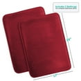 thumbnail image 5 of Nestl Set of 2 Absorbent Memory Foam Bath Mat Set Bathroom Rugs, Red, Small 17"x24", 5 of 8