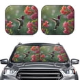 thumbnail image 2 of Naloa Humming Bird 1 Print 2-Piece Windshield Sunshade,Foldable Car Front Window Sun Shades,for Most Sedans SUV Truck-Medium, 2 of 6