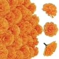 thumbnail image 6 of Pack Of 50 Artificial Tagetes Flowers 15cm Substrates For Handbuilt Wedding Halloween Wreath Crafting And Celebratory Decorations, 6 of 9