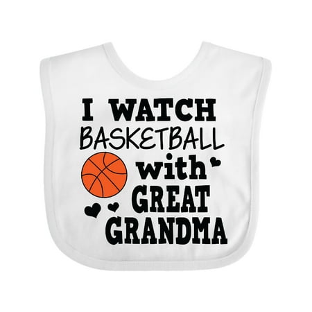 

Inktastic I Watch Basketball with Great Grandma Gift Baby Boy Bib