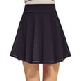 thumbnail image 1 of B91xZ Jupe Ligne A pour Femmes Jupe Plissée Vintage Jupe Midi Imprimée Florale, Noir 5TG, 1 of 5