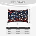 thumbnail image 4 of Picia Red Blue White Stars Pattern Plush Pillow Case – Soft and Cozy Cushion Cover, Hypoallergenic Throw Pillow Case for Home Decor-20"x30", 4 of 6