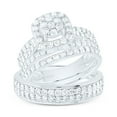 thumbnail image 3 of 14Kt White Gold 2 Ctw Natural Diamond Cushion Trio Set, Womens Size: 8.5 / Mens Size: 10, 3 of 3