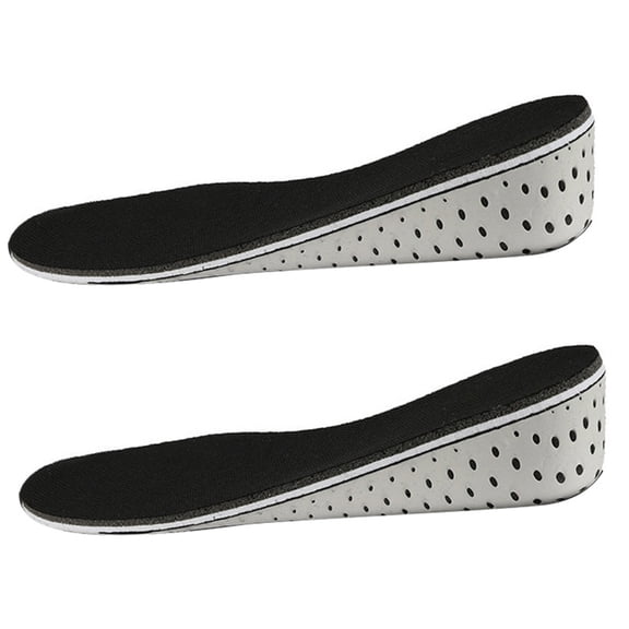 1 Pair Invisible Heel Lifting Shoe Inserts Cushion Pads Height Increase Insoles with Thick Fleece for Women and Men
